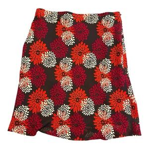 Vintage Apostrophe Women's Sheer Black Floral Skirt Size 18